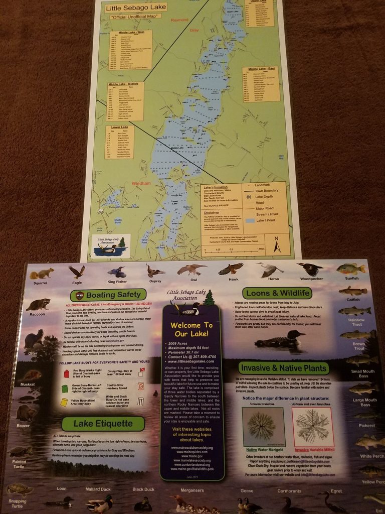 Lake Map Little Sebago Lake Association